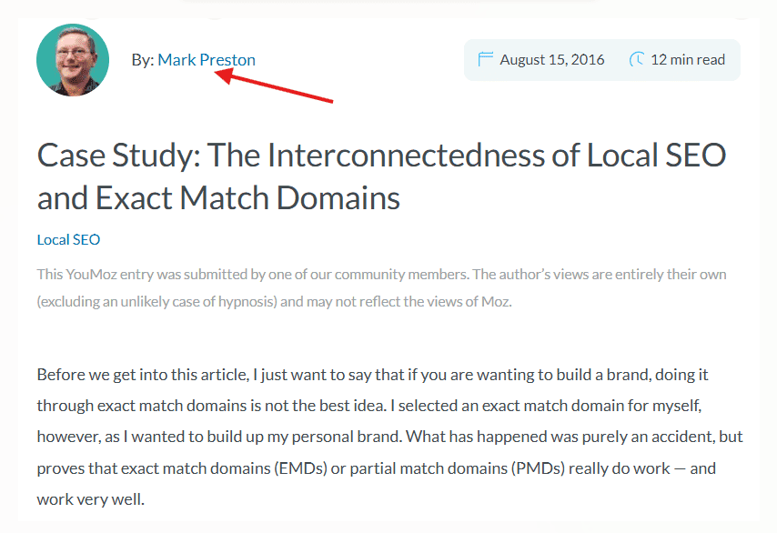 The author of the publication with active messages to his name