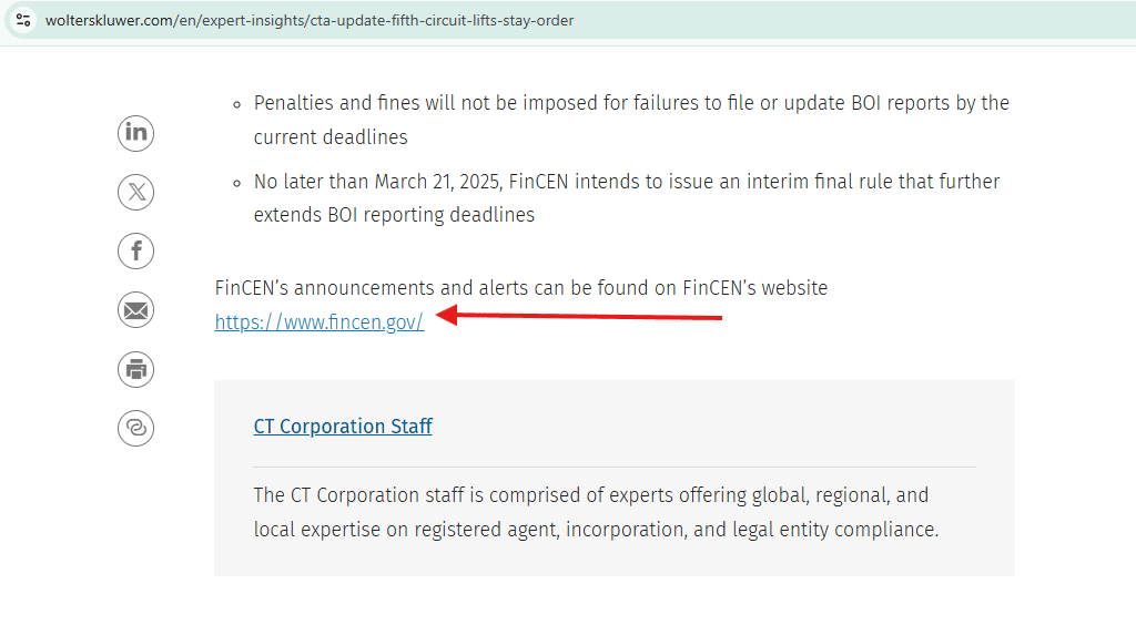 Link to the official government website