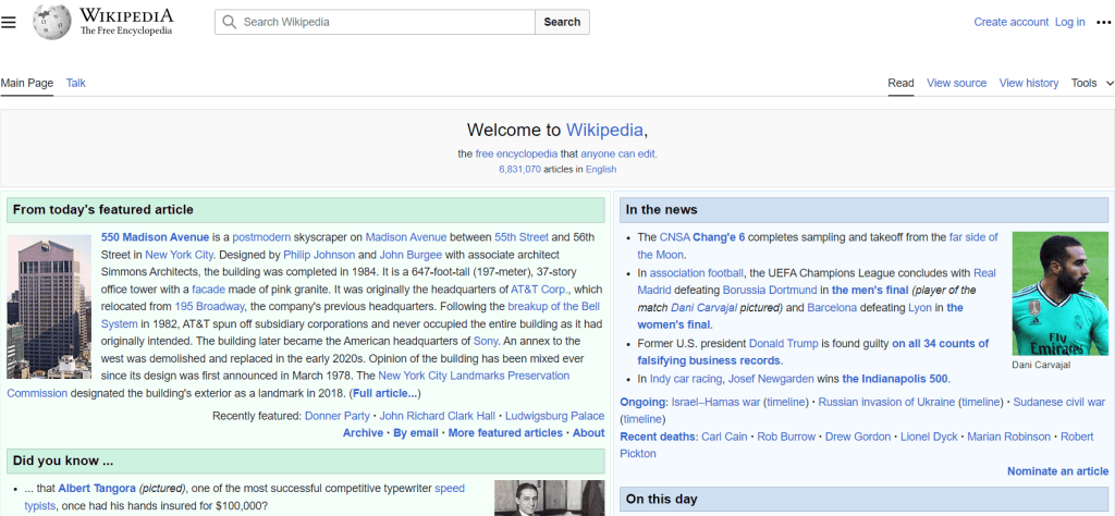 Познавальний сайт Wikipedia