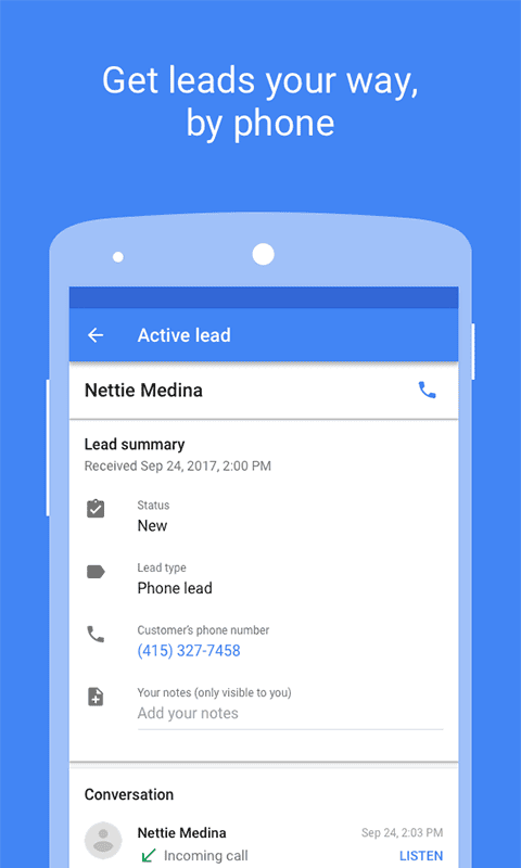 special mobile application Google Local Services Ads