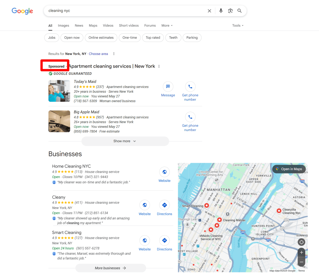 Выдача более выгодных рекламных объявлений в Google