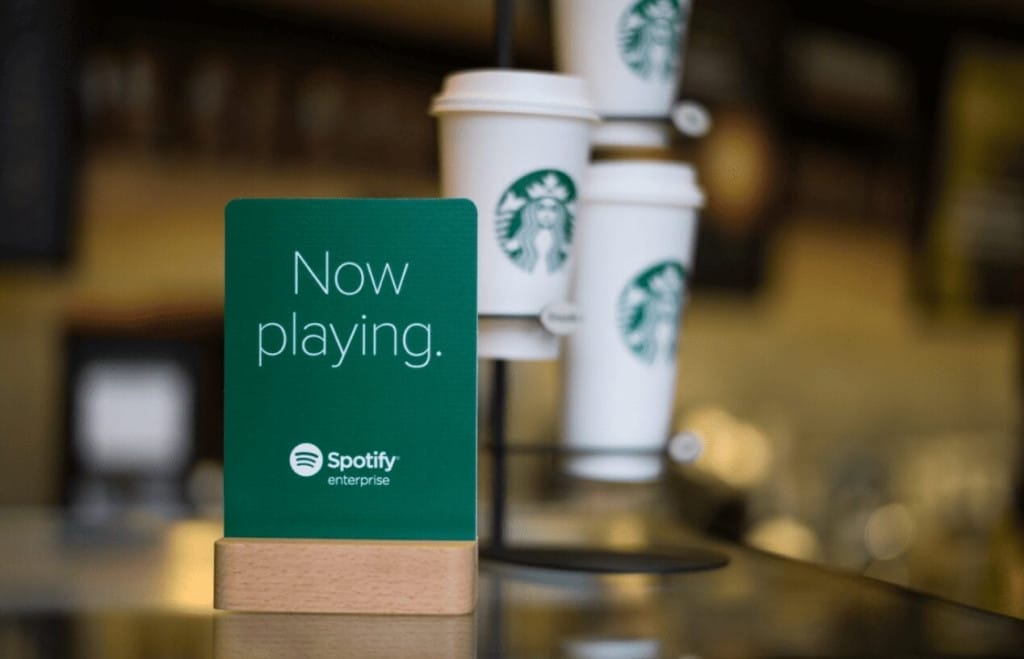 Коллаборация Spotify из Starbucks
