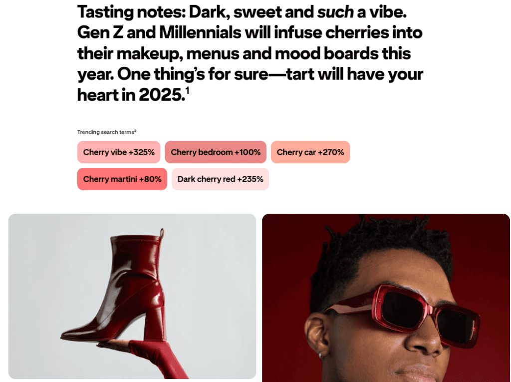 Темно-красные аксессуары с трендами на тему вишни