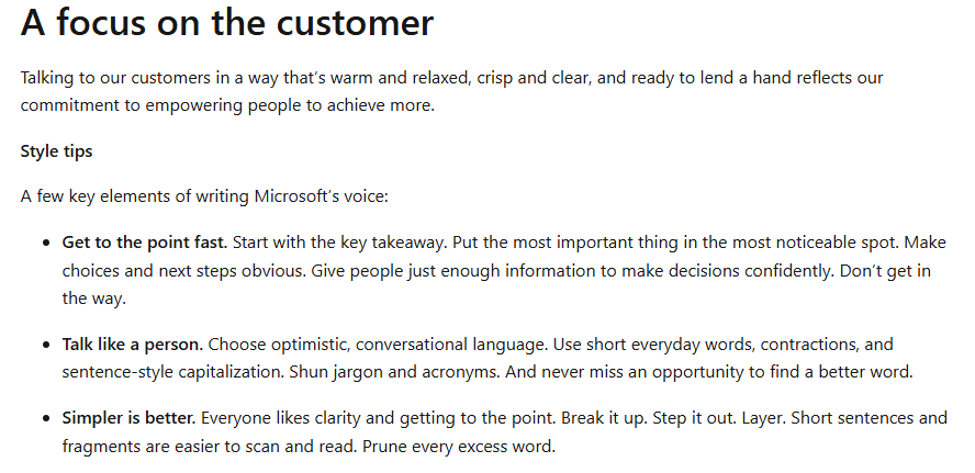 Microsoft tips for customer centricity