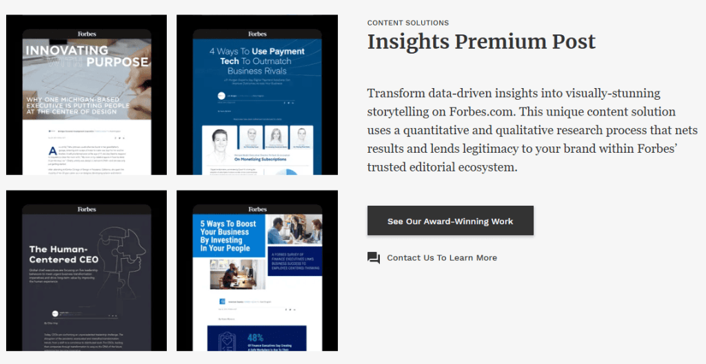 An example of clarity and specificity in communicating with clients at Forbes