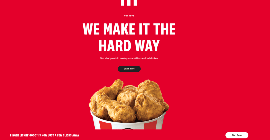 A bold and friendly tone of voice from KFC
