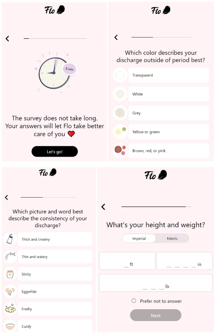 Примеры UX-копирайтинга Flo