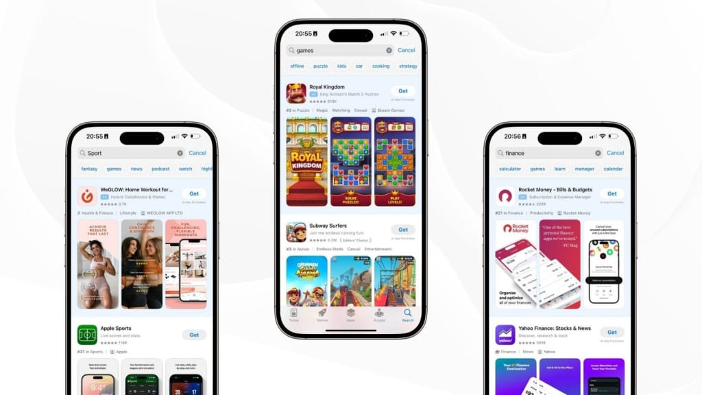 Примеры выдачи приложений в App Store